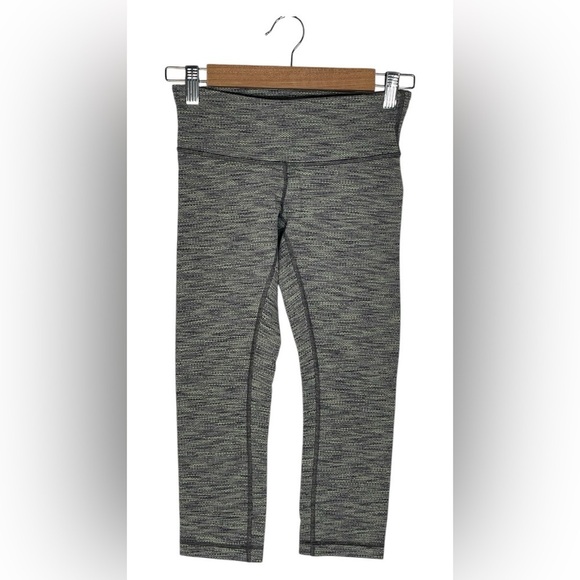 Lululemon Align Crop Pant Twillines Ice Gray/Black Size 4 - Picture 5 of 11